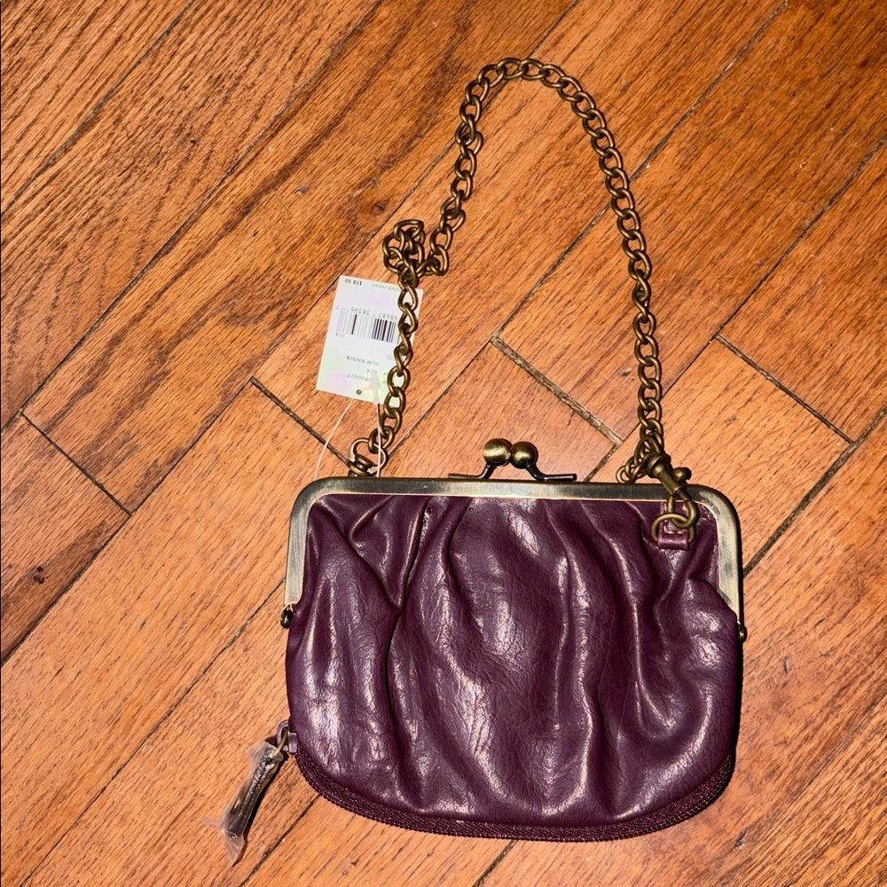 NWT Rum Raisin Clutch with Chain